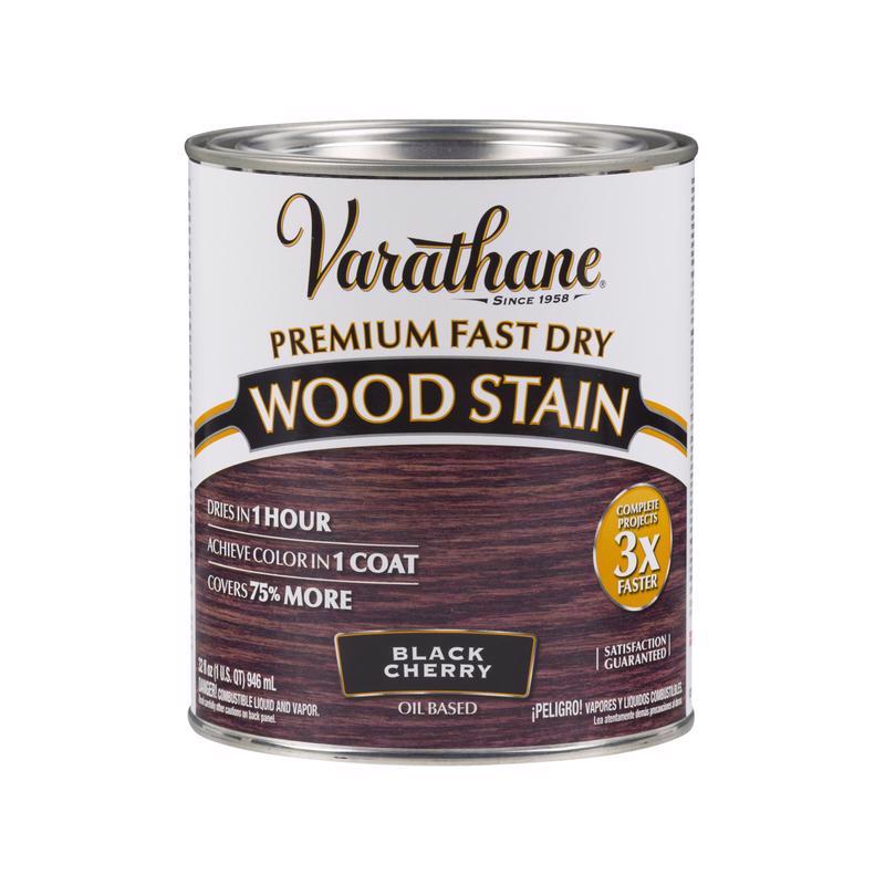 Varathane Semi-Transparent Black Cherry Oil-Based Urethane Modified Alkyd Fast Dry Wood Stain 1 qt