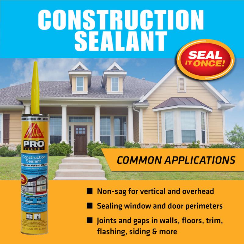 Sika Pro Gray Polyurethane Self-Leveling Sealant 10.1 oz