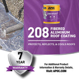 APOC High-Gloss Silver Fibered Aluminum Roof Coating 1 gal