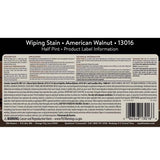 Old Masters Semi-Transparent American Walnut Oil-Based Wiping Stain 0.5 pt