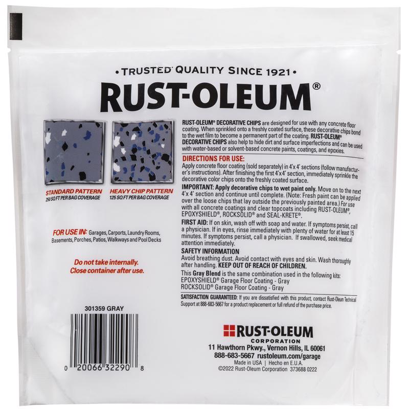 Rust-Oleum EpoxyShield Indoor and Outdoor Gray Blend Decorative Color Chips 1 lb