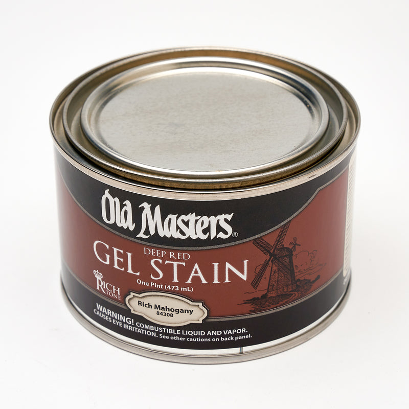 Old Masters Semi-Transparent Rich Mahogany Oil-Based Alkyd Gel Stain 1 pt