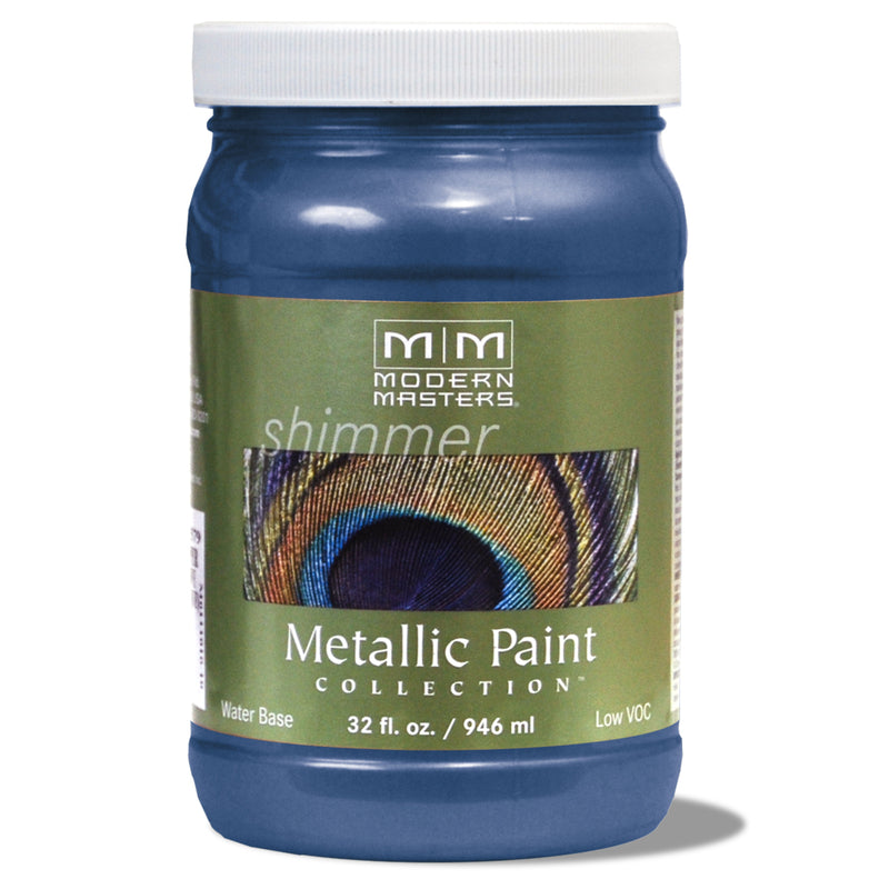 Modern Masters Shimmer Satin Sapphire Metallic Paint 1 qt