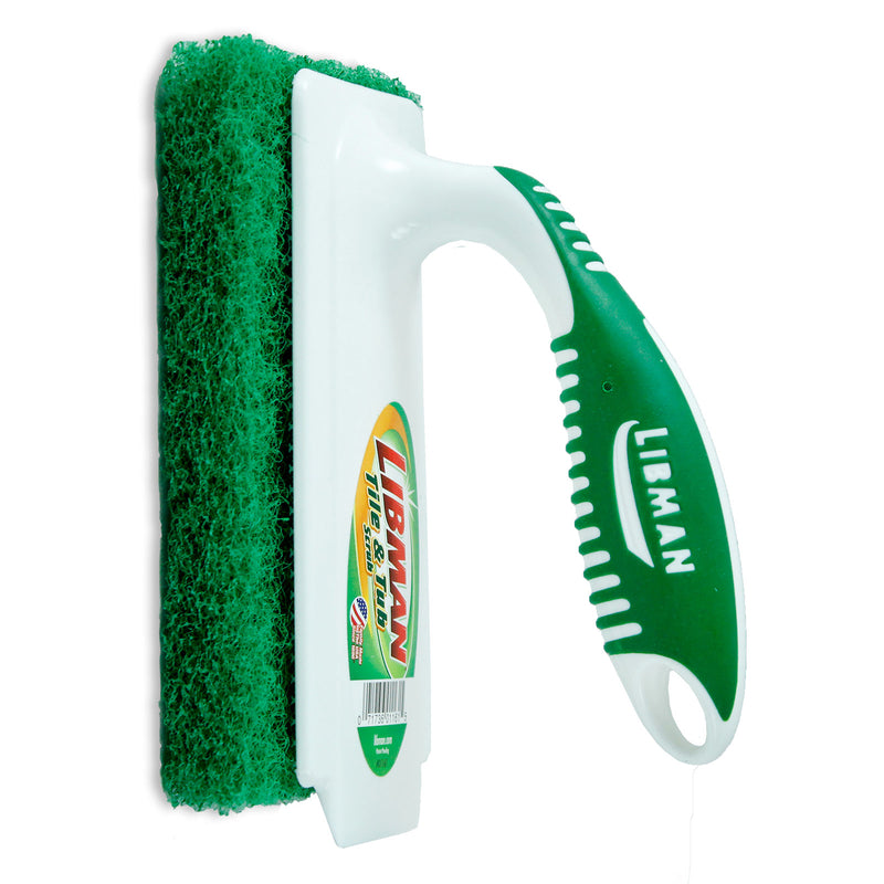 Libman 5.75 in. W 5 in. Plastic/Rubber Handle Tub & Tile Scrubber