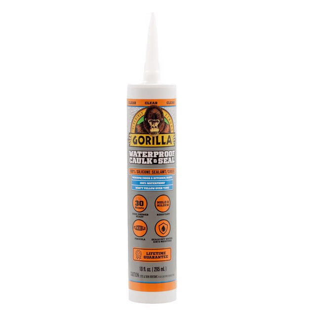 Gorilla Clear Silicone All Purpose Sealant 10 oz. - Total Qty: 12
