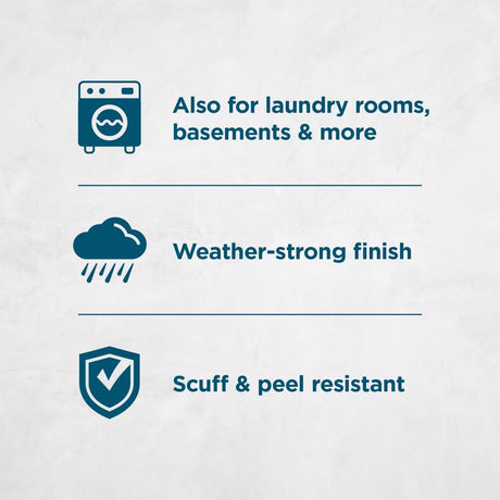 Valspar Porch, Floor & Patio Wood & Concrete Paint Gloss Clear Base 2 Floor and Patio Coating 1 gal