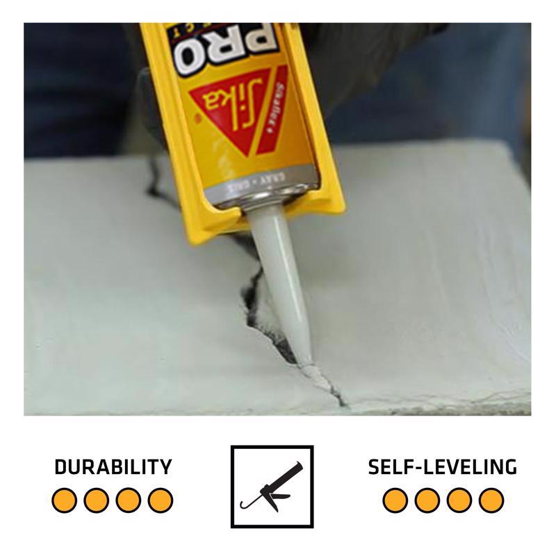 Sika Pro Select Gray Polyurethane Construction Caulk Sealant 10.1 oz
