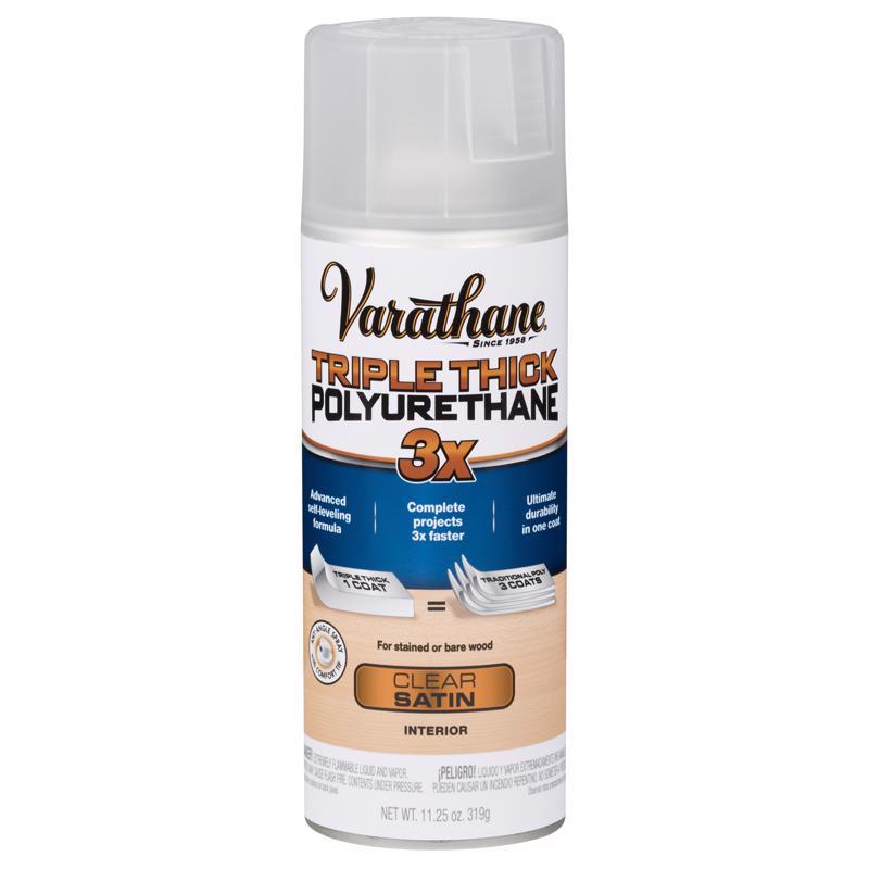 Varathane Transparent Satin Clear Water-Based Oil Modified Urethane Triple Thick Polyurethane 11.25