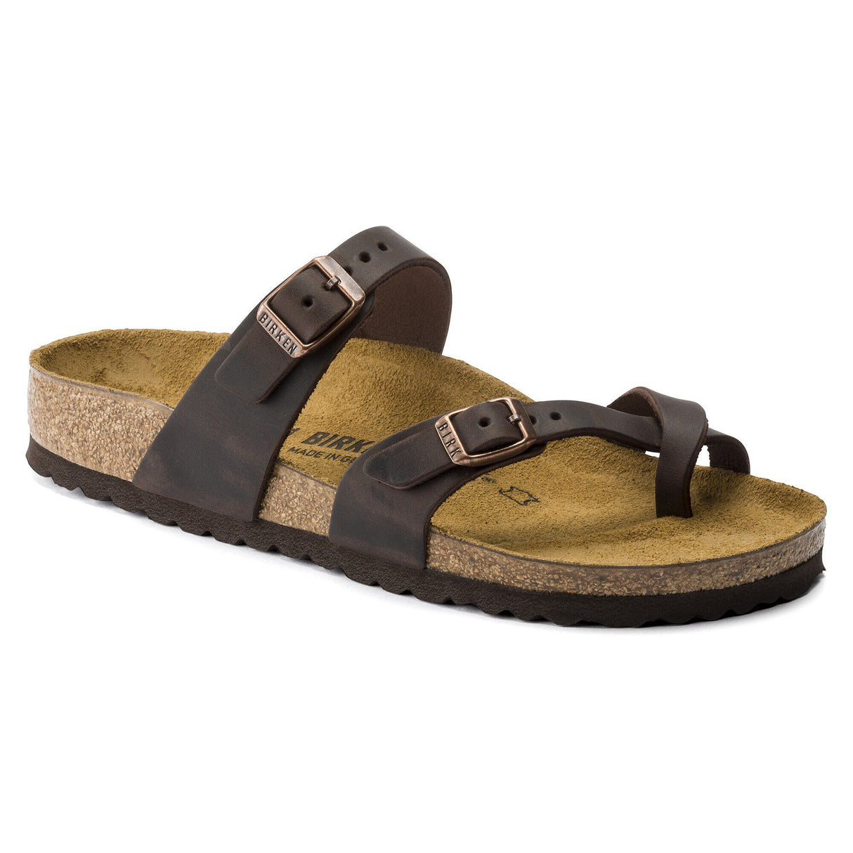 Mayari Natural Leather Oiled Tobacco Brown Size 40