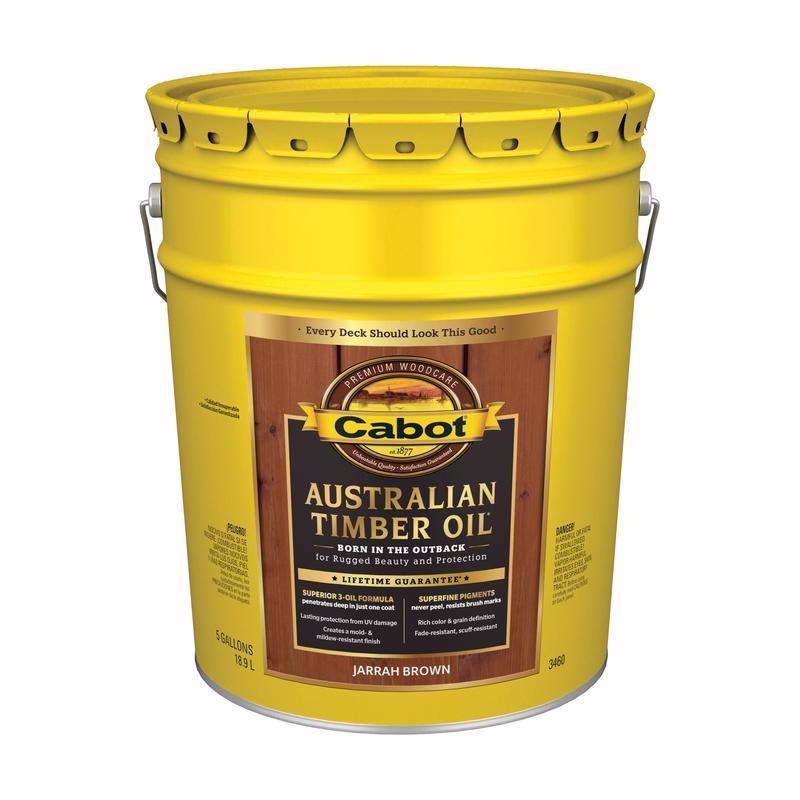 Cabot Australian Timber Oil Transparent Jarrah Brown Oil-Based Australian Timber Oil 5 gal