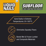 Liquid Nails Subfloor & Deck Synthetic Rubber Construction Adhesive 10 oz