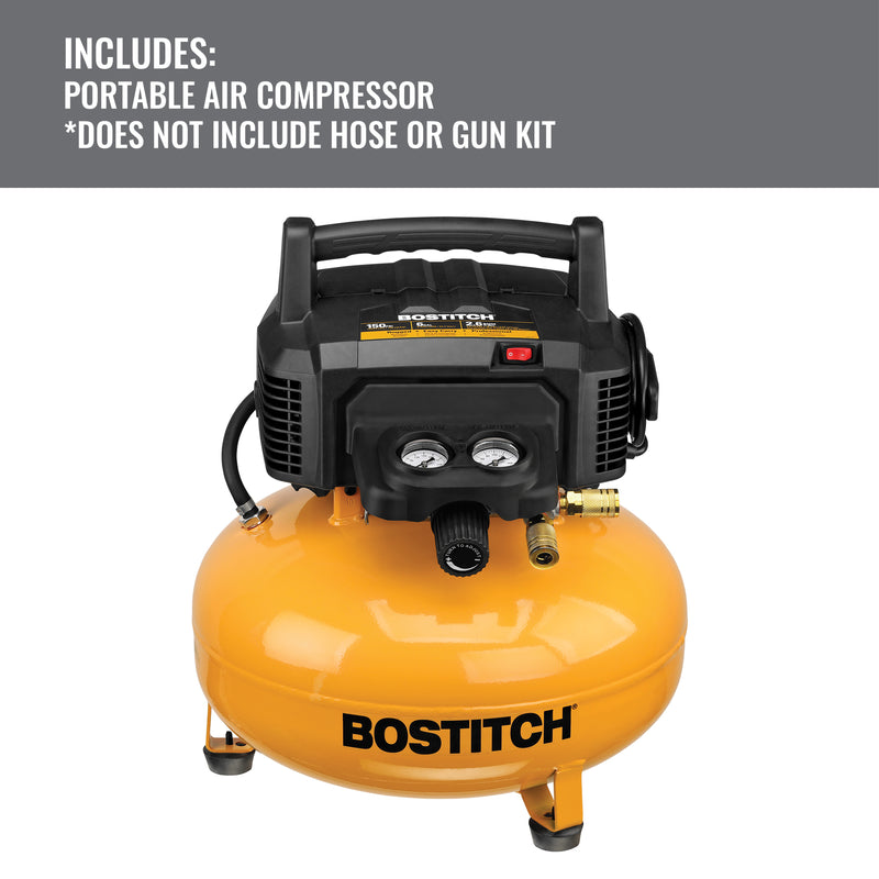 Bostitch 6 gal Pancake Portable Air Compressor 150 psi 1.1 HP