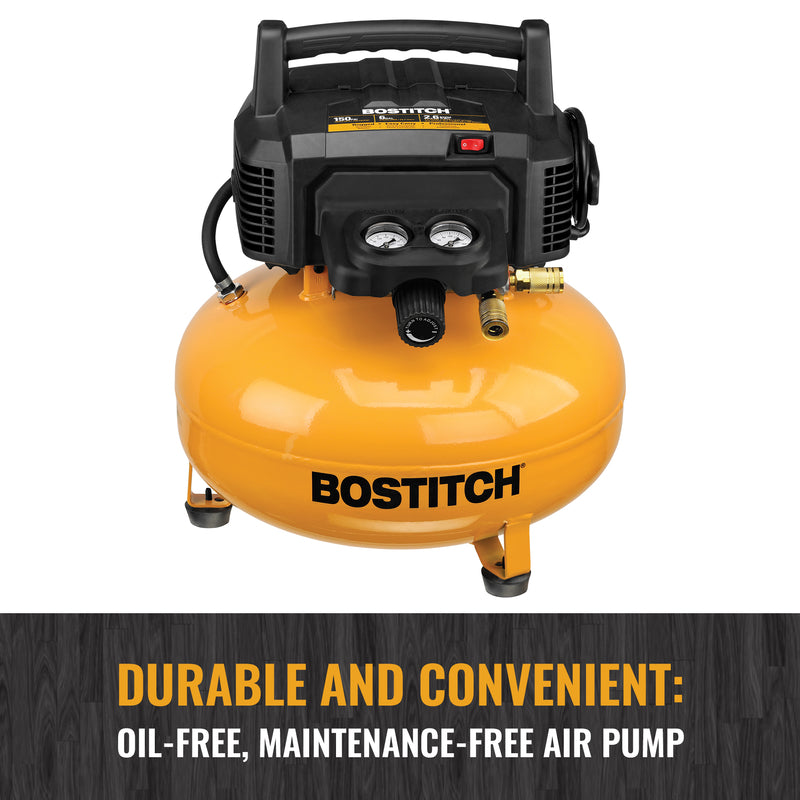 Bostitch 6 gal Pancake Portable Air Compressor 150 psi 1.1 HP