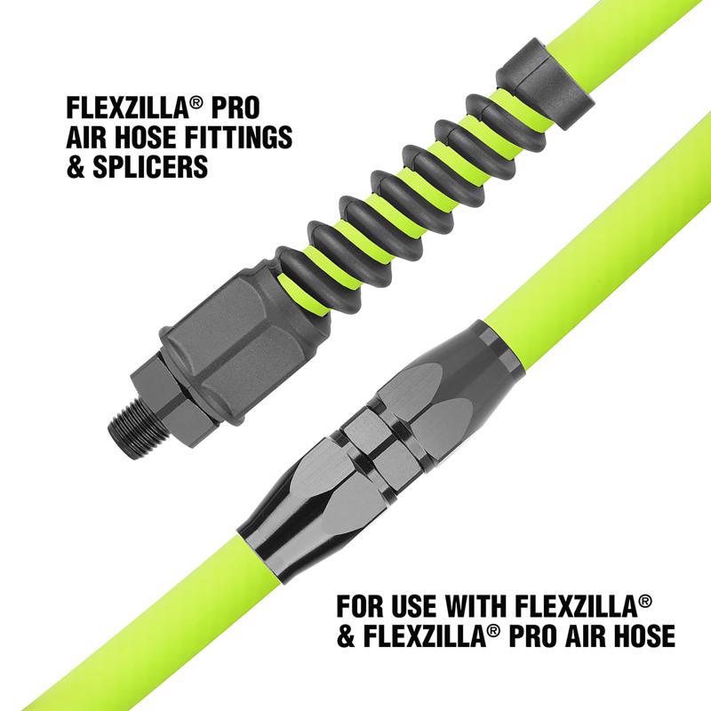 Flexzilla Anodized Aircraft Aluminum Reusable End 1/2 in. Male X 3/8 in. Male 1 pc