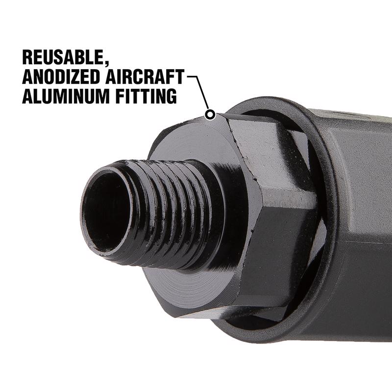 Flexzilla Anodized Aircraft Aluminum Reusable Ball Swivel 1/4 in. Male 1 pc