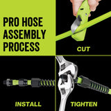 Flexzilla Pro 250 ft. L X 1/4 in. D Hybrid Polymer Air Hose 300 psi Zilla Green