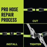 Flexzilla Pro 250 ft. L X 1/4 in. D Hybrid Polymer Air Hose 300 psi Zilla Green