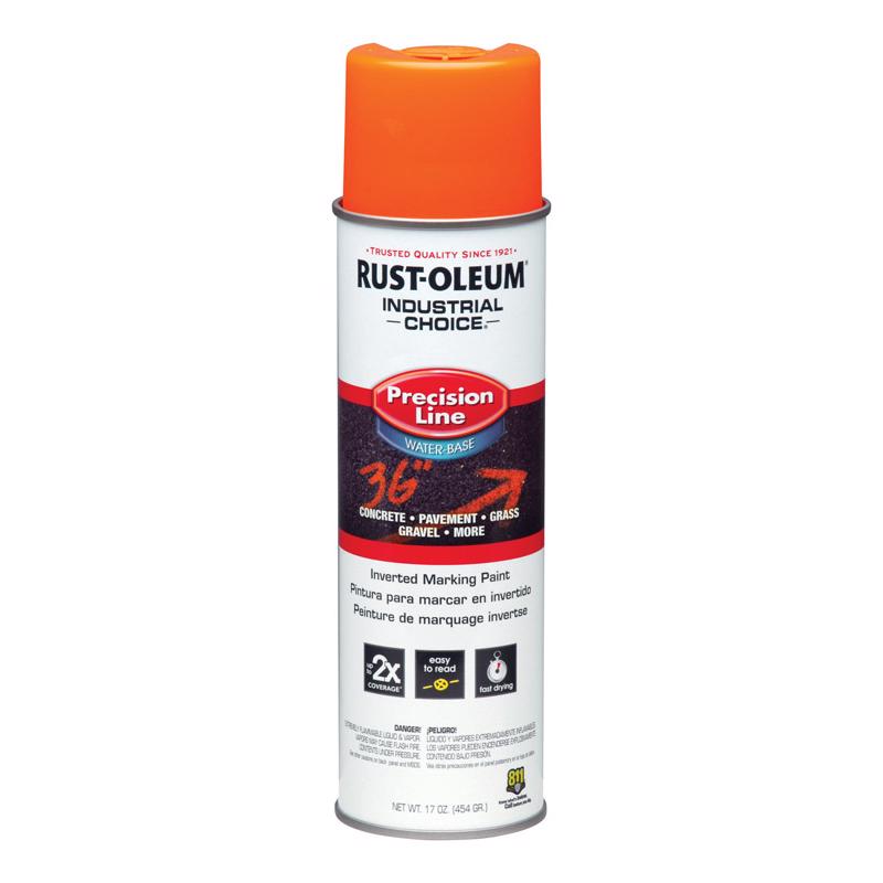 Rust-Oleum Industrial Choice Fluorescent Orange Inverted Marking Paint 17 oz