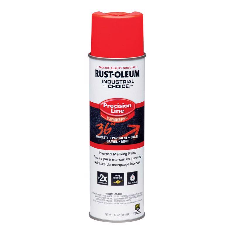 Rust-Oleum Industrial Choice Fluorescent Red-Orange Inverted Marking Paint 17 oz