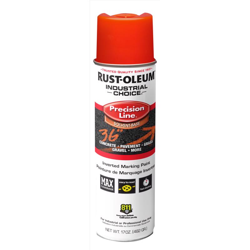 Rust-Oleum Industrial Choice Alert Orange Field Marking Paint 17 oz