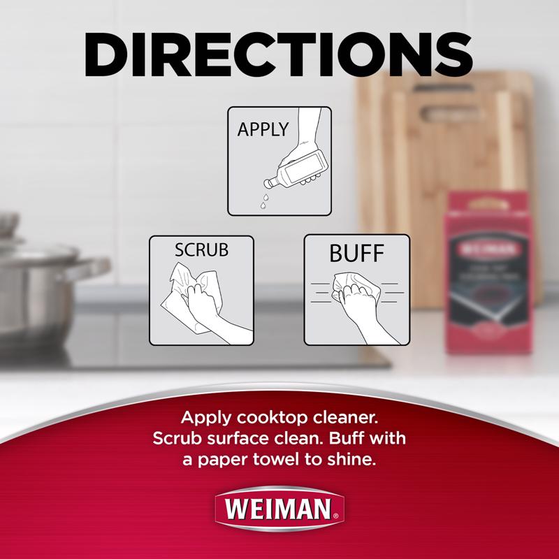 Weiman No Scent Cooktop Cleaner Starter Kit 1 box Sponge
