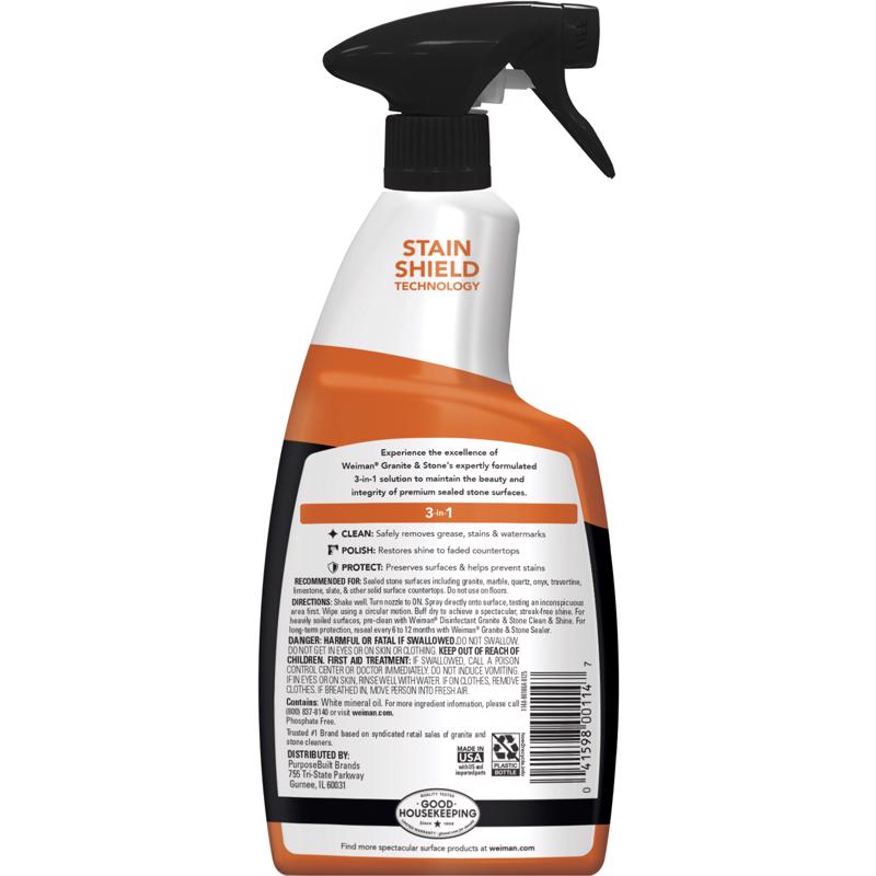 Weiman Citrus Scent Granite and Stone Polish 24 oz Liquid