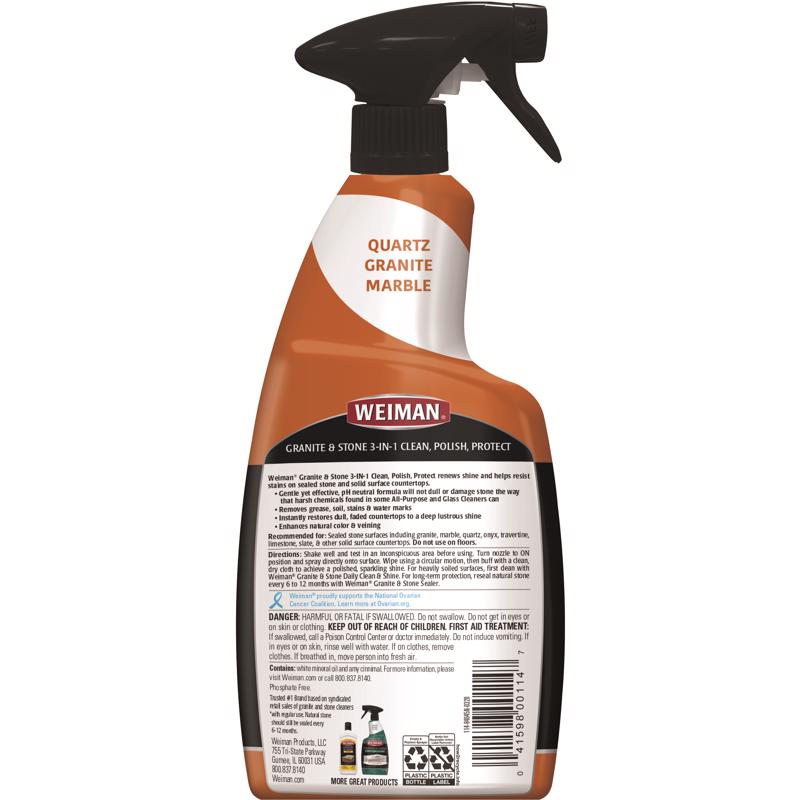 Weiman Citrus Scent Granite and Stone Polish 24 oz Liquid