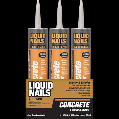 Liquid Nails Concrete & Mortar Repair High Strength Acrylic Concrete Bonding Agent 10.3 oz