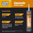 Liquid Nails Concrete & Mortar Repair High Strength Acrylic Concrete Bonding Agent 10.3 oz