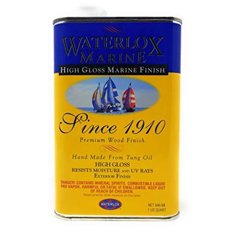 Waterlox High-Gloss Clear Oil-Based Wood Finish 1 qt