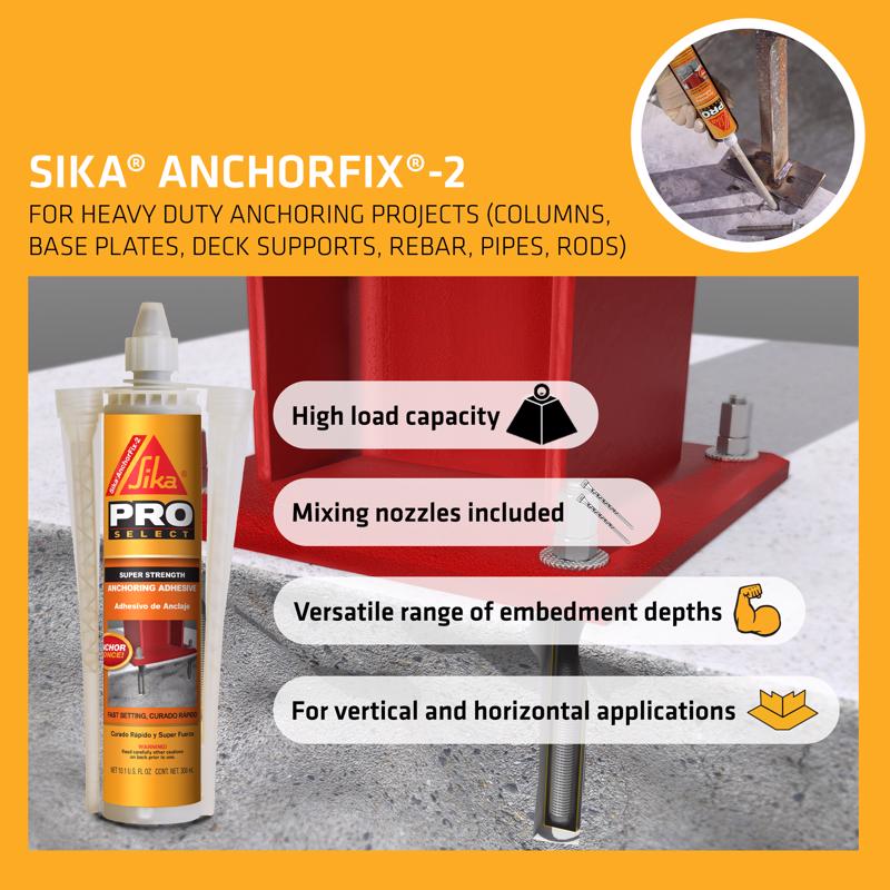 Sika Pro Select Super Strength Siliconized Acrylic Compound Adhesive 10.1 oz