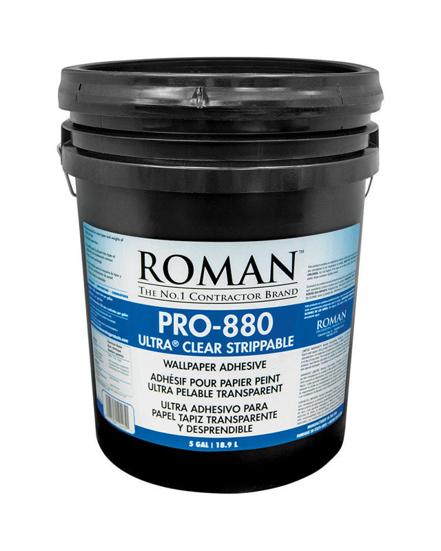 Ultra® Clear Strippable Wallpaper Adhesive, PRO-880 (5 Gallons - 1,650 sq. ft.)