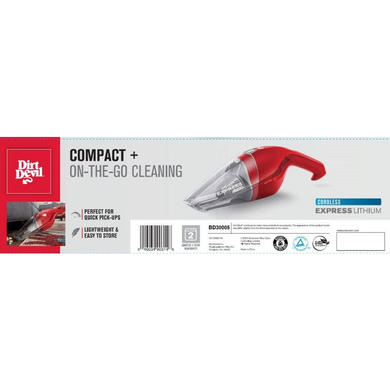 Dirt Devil Express Lithium Bagless Cordless Standard Filter Hand Vacuum