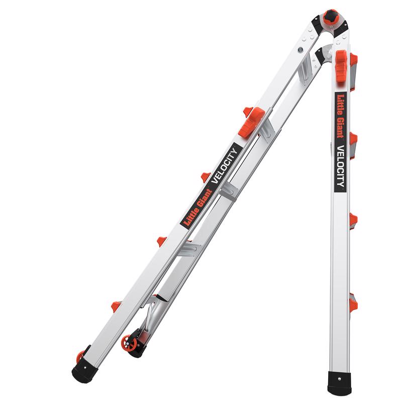 Little Giant Velocity 17 ft. H Aluminum Telescoping Multi-Position Ladder Type IA 300 lb. capacity