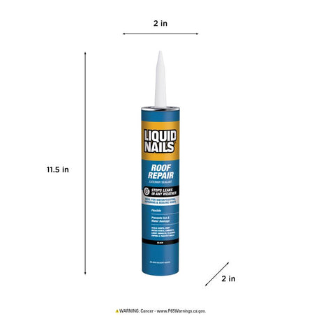 Liquid Nails Tough Repair Black Latex Caulk Sealant 10.3 oz