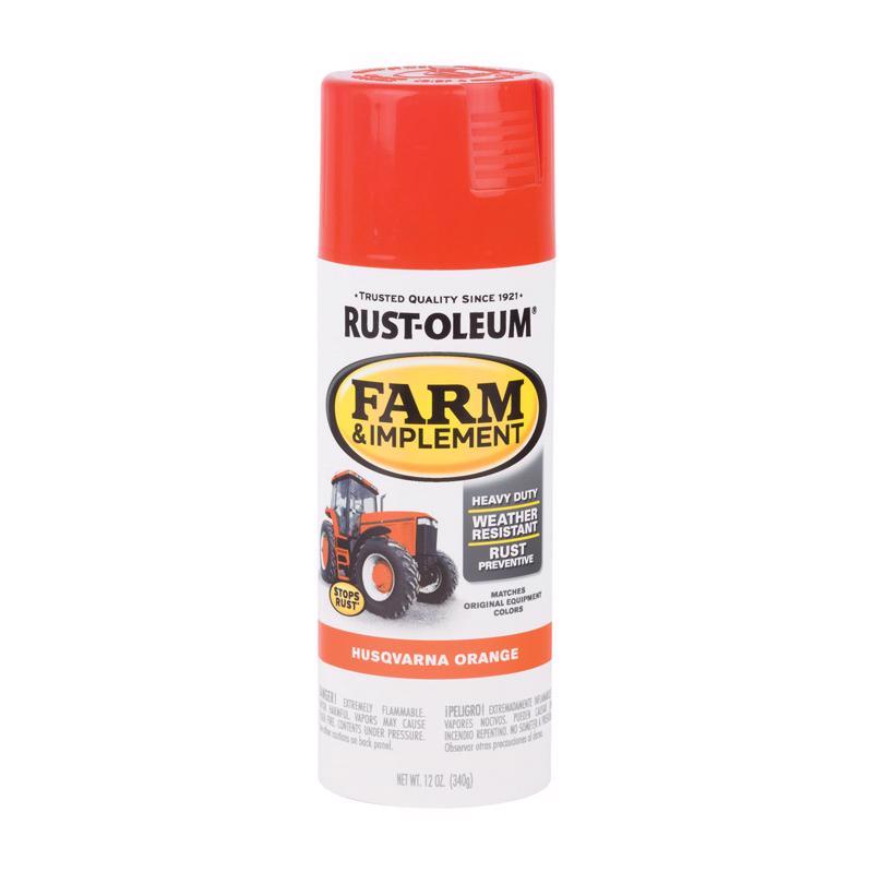 Rust-Oleum Farm & Implement Husqvarna Orange Spray Paint 12 oz