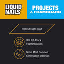 Liquid Nails Projects & Foamboard High Strength Latex Adhesive 10 oz