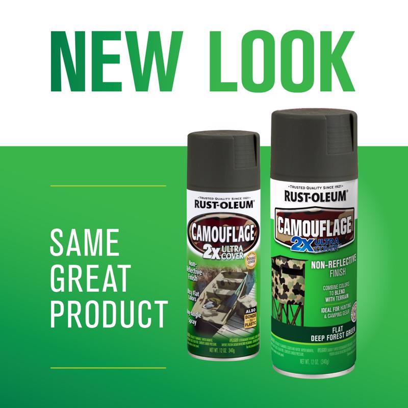 Rust-Oleum Specialty Flat Deep Forest Green Camouflage Spray Paint 12 oz