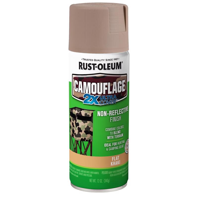 Rust-Oleum Specialty Flat Khaki Camouflage Spray Paint 12 oz