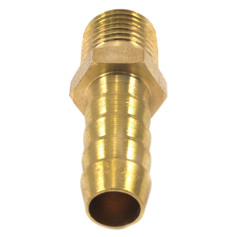 Forney Brass Air Hose End 1/4 in. Male X 3/8 in. Hose Barb 1 pc