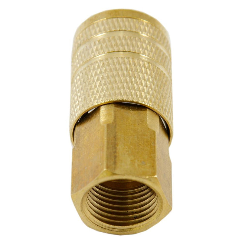 Forney Brass Coupler 1/4 in. Female X 3/8 in. Female 1 pc