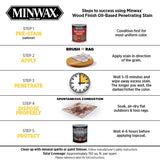 Minwax Wood Finish Semi-Transparent True Black Oil-Based Penetrating Wood Finish 1 qt
