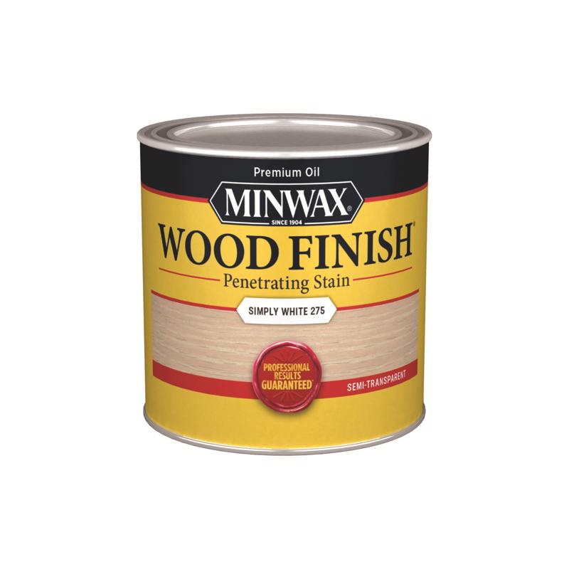 Minwax Wood Finish Semi-Transparent Simply White Oil-Based Penetrating Wood Finish 0.5 pt