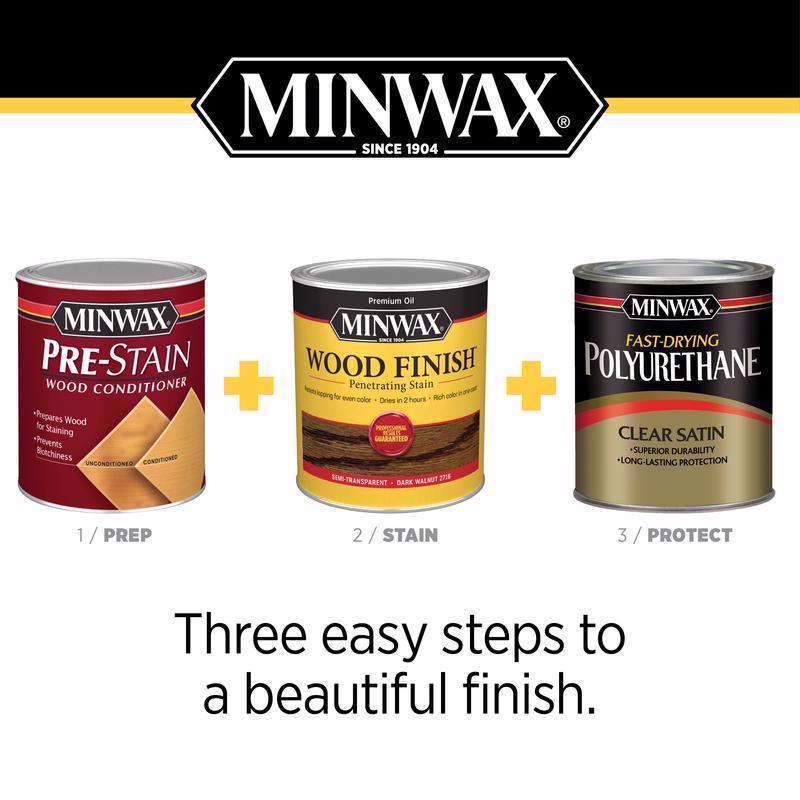 Minwax Wood Finish Semi-Transparent Simply White Oil-Based Penetrating Wood Finish 0.5 pt