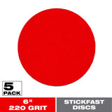 Diablo StickFast 6 in. Ceramic Blend Adhesive ROS Sanding Disc 220 Grit Ultra Fine 5 pk