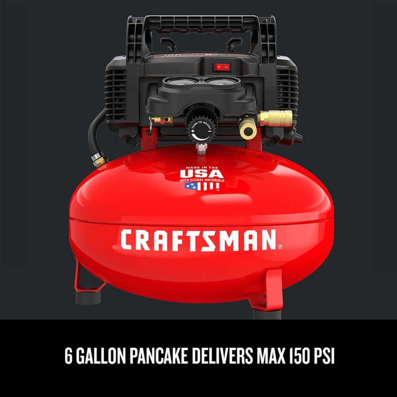 Craftsman 6 gal Pancake Portable Air Compressor 150 psi 0.8 HP
