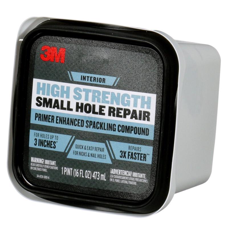 3M High Strength Hole Repair Ready to Use White Spackling Compound and Primer in One 16 oz