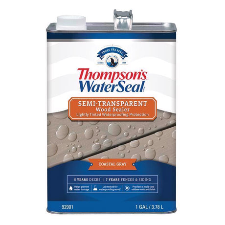 Thompson's WaterSeal Semi-Transparent Coastal Gray Waterproofing Wood Stain and Sealer 1 gal