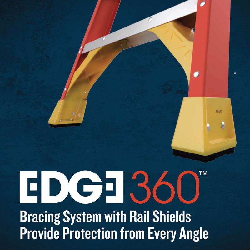 Werner 5 ft. H Fiberglass Step Ladder Type IA 300 lb. capacity