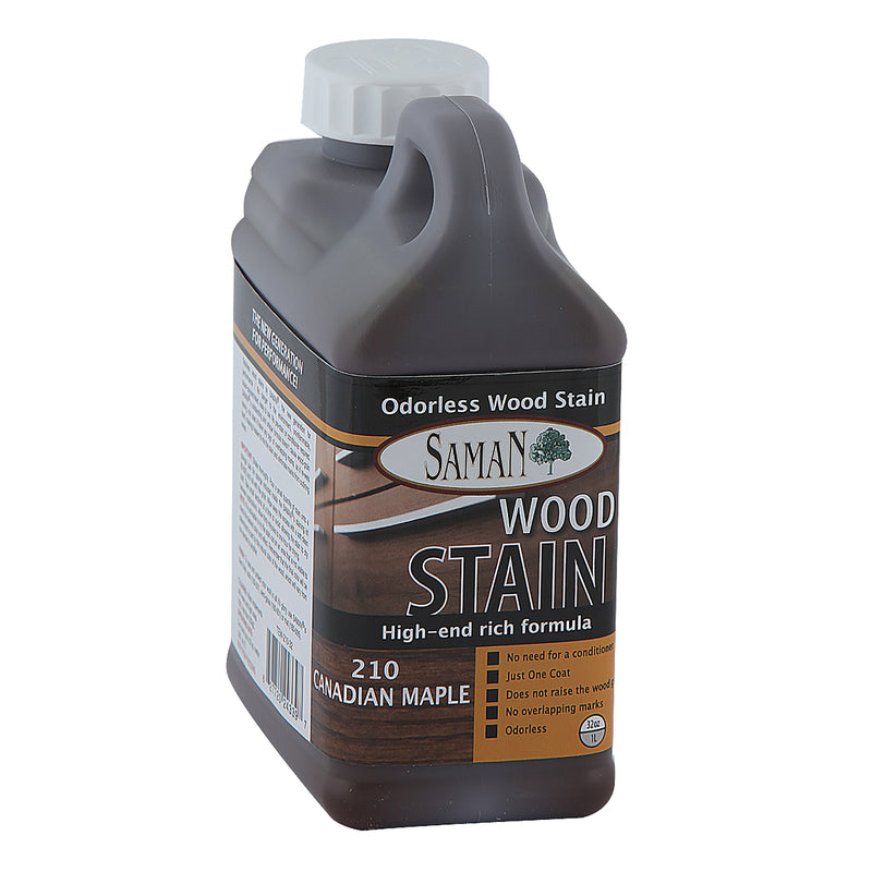 Saman Semi-Transparent Canadian Maple Water-Based Wood Stain 32 oz